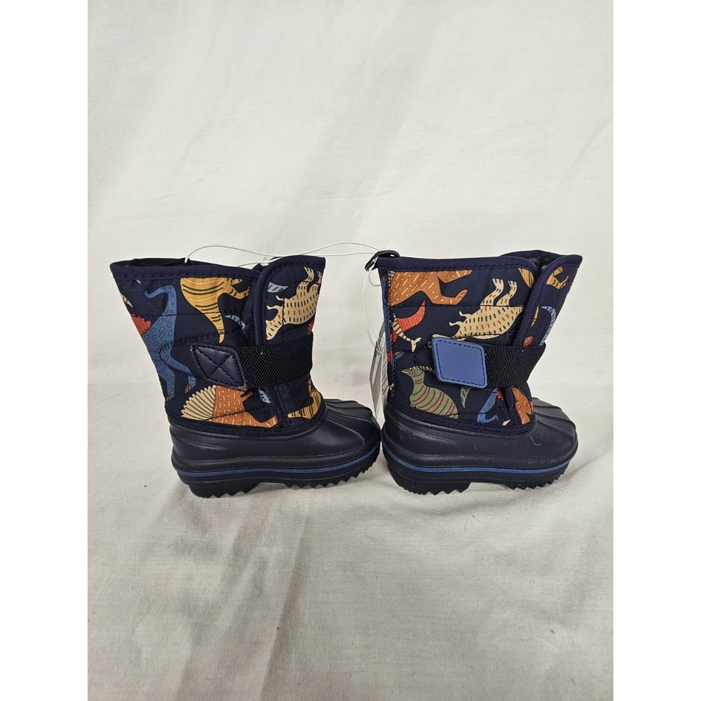 The Children's Place Boys Size 4 Blue Dinosaur Snow Boots Kids New Winter Shoes